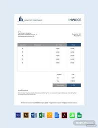 Instantly Download Free Architecture Invoice Template Sample Example In Pdf Microsoft Word Doc Microsoft Excel Invoice Template Invoice Design Word Doc