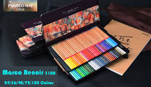 Details About 24 36 48 72 100 Marco Renoir 3100 Oil Based Color Pencils Tin Case Drawing Set