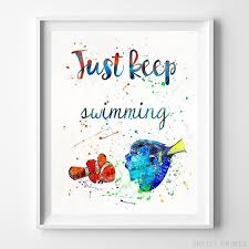 Finding nemo is one of the highest grossing animated films of all time. Finding Nemo Quote Type 2 Wall Art Disney Watercolor Poster Home Decor Unframed Ebay