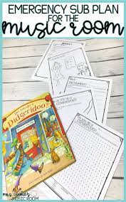 Emergency Music Sub Plan Music Sub Plans Kindergarten Music Emergency Sub Plans