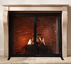 Drolet has a wide array of wood inserts. Industrial Fireplace Door Screen Pottery Barn