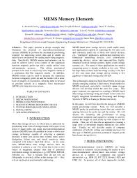Maybe you would like to learn more about one of these? Pdf Mems Memory Elements Rany Elsayed Academia Edu