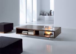 The table is made from composite wood with a rich finish to complement any decor. Innovative Coffee Tables With Built In Fireplace Decor Report