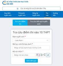Tên website này bạn có thể lên google tìm kiếm với từ khoá sở giáo dục + tên tỉnh/thành phố. Tra Cá»©u Ä'iá»ƒm Thi Tuyá»ƒn Sinh Lá»›p 10 NÄƒm 2020 Táº¡i Ha Ná»™i