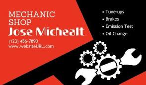 Mechanic Business Card Mechanic Free Business Card Templates Visiting Card Design Business Card Template Design