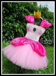 Just Peachy Princess Peach Tutu Dress And Crown Large 4 6t Princess Peach Costume Diy Princess Peach Costume Peach Costume