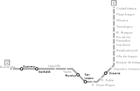 El metro de ciudad de mexico tiene 12 líneas que se identifican por una letra o número y un color. Linea B Ciudad Azteca Buenavista Del Metro De La Ciudad De Mexico