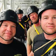 Talk about a career that is soaring to new heights, literally! Our SWAT  Team shown here taking part in the TTPOA Texas Tactical Police Officers  Association's Rappel Instructor School. As Detective Dacey (