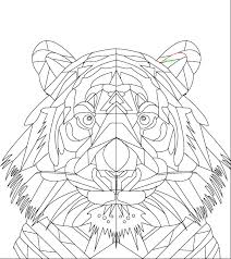 Color the picture with geometric shapes. Geometric Animal Bds Graphic Design