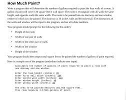 How do i calculate how many cans of paint i need knowing coverage per can and the wall measurements? Solved How Much Paint Write A Program That Will Determin Chegg Com
