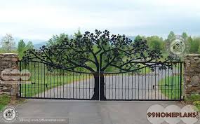 Wrought iron garden gates can withstand moisture and dirt present in the garden side. Main Gate Design Iron With New Style Modern Home Gates Collections