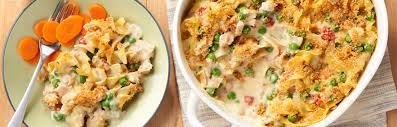 This is an easy tuna noodle casserole recipe made with condensed soup, cheddar cheese, tuna, peas, and cooked noodles. Tuna Noodle Casserole Campbell Soup Company
