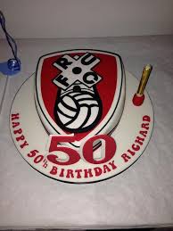 The current rotherham united fc badge is a shield shape with a red background featuring a windmill, representing the millers, with a football underneath. Rotherham United Badge Cake By Donnajanecakes Cakesdecor