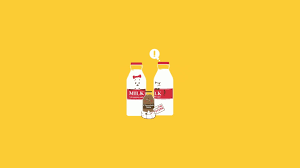 Download Milk Bottle Illustration Minimalism Humor Milk Yellow Background Hd Wallpaper Wallpaper Flare PSD Mockup Templates