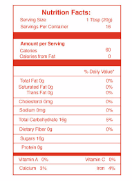 Nutrition Facts Flavored Versions Of Original Bee Free Honee Ingredient Original Honee Certified Best Fruit Juice Cocktail Syrups Fruit Juice Concentrate