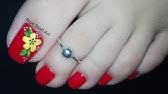 Explore the official opi® site and discover the latest in opi nail polishes and gels, nail care systems, and nail art trends. Classic White French Pedicure With Flower And Crystal Toe Nail Art Design Tutorial Rose Pearl Youtube