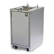hand washing sink, stainless steel