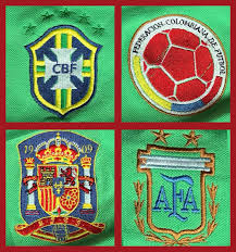 Oncenas de todos los tiempos (31): Estilcolor Twitterren Se Acerca El Mundial Y Con Estilcolor Puedes Animar A Tu Seleccion Con Nuestros Polos Bordados Con El Escudo Que Mas Te Guste Polos Polosbordados Escudos Seleccion Brasil Colombia Espana