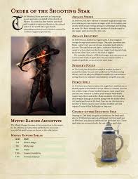 Mystic Ranger Homebrew 5e Dndhomebrew