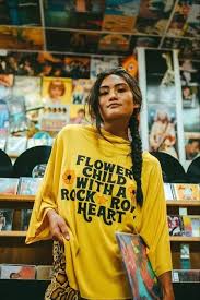Rock Roll Flower Child Sunset Hoodie Flower Child Hippie Hoodie Rock And Roll