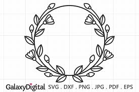 Download Wreath Svg Wedding Flower Monogram Frame Svg 904445 Monograms Design Bundles
