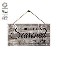 Buy top selling products like dandelion barn canvas wall art and courtside market® this kitchen is for dancing canvas wall art. Farmhouse Kitchen Decor Rustic Kitchen Signs Wall Decor Printed Wood Wall Art This Kitchen Is Seasoned With Love Farmhouse Goals