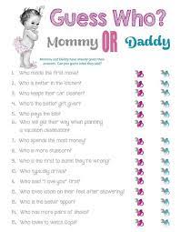 Guess Who Mommy Or Daddy Great Baby Shower Game Baby Shower Fun Baby Shower Party Themes Coed Baby Shower