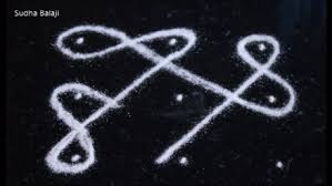 Double stroke rangoli thumb with point and middle fingers let the powder flow as two lines that creates beautiful double stroke. Chinna Sikku Kolangal Eppadi Poduvathu Kolam By Sudha Balaji