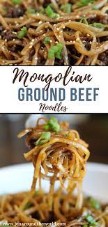Mongolian Ground Beef Noodles Recipe Ground Beef Recipes Easy Beef Recipes Easy Beef And Noodles