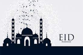 Free Vector Eid Mubarak Festival Mosque Greeting Background