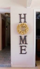One aspect of decorating that i get asked about a lot is how to create large wall decor! Home Letters With Wreath Farm House Living Room Home Letters With Wreath Living Decor