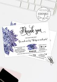 Order online with free same day pickup. Modern Thank You Insert Card Template Package Insert Card For Customers Editable Card Add Your Logo 6x4 Size Etsy Seller Business Thank You Aoleta