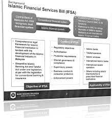 This chapter aims to highlight the background of islamic financial services act 2013 (ifsa). The Islamic Financial Services Act Islamic Bankers Resource Centre