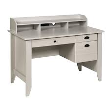 Echo l desk with hutch and mobile file cabinet from office by kathy ireland (white). Onespace Executive Desk With Hutch Usb And Charger Hub Wood Grain White Oak Walmart Com Walmart Com