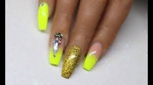 Free shipping on orders over $69. Neon Yellow Acrylic Nail Art Youtube