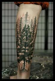 Forest Tattoo Tattoos For Guys Tree Tattoo Men Leg Tattoo Men