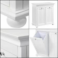 Get it as soon as thu, jun 10. Tilt Out Laundry Hamper Cabinet Storage White Wooden 2 Compartment Recycling Bin 600607456325 Ebay