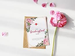 These greeting cards may seem a little thing but when used correctly, these can do magical things. Free Greeting Card Mockup With Pink Flower Psd Free Mockup