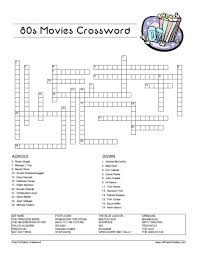 Free Printable 80 S Movies Crossword 80s Movies 80s Theme Party Movie Themed Party