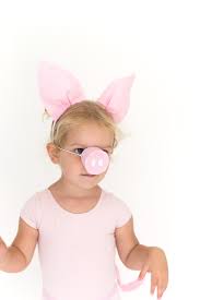 For this diy piglet costume, the pretty lady used different variations of pink which is also cool. Diy Halloween Costume Pig Ears Nose And Tail Say Yes