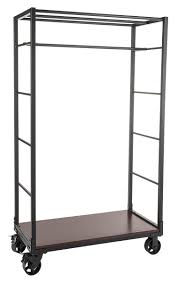 To ensure the rail stays fixed position, two castor feature locking. Wagon Style Wheel Clothing Rack Industrial Garment Display