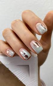 Mint & rose gold glitters done by #topcoatnailbarsj. Most Beautiful Nail Designs You Will Love To Wear In 2021 Ombre Mint And Blush Nails