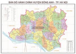 Bản Đồ Hành Chính Huyện Đông Anh Thành Phố Hà Nội - Cửa Hàng Bán Bản Đồ Map  Design