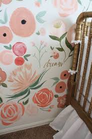 Hand Painted Floral Wall Mural Nursery Project Nursery
