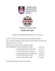 Ent600 case study report uitm. Ent Case Study Pdf Company Analysis Xpert Sdn Bhd Technology Entrepreneurship Ent 600 Case Study Faculty Faculty Of Computer And Mathematical Science Course Hero