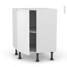 La ou les façades en mdf 16mm. Meuble De Cuisine Angle Bas Ipoma Blanc Mat 1 Porte N 19 L40 Cm L65 X H70 X P37cm Oskab
