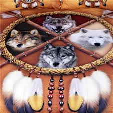 Today's associations with the dream catcher are similar. Wolf Native American Dreamcatcher Bedding Set Pluto99
