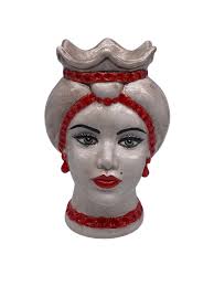 Cabezas de Moro Luis Cerámica Caltagirone cm H.22 L.15 Artesanal