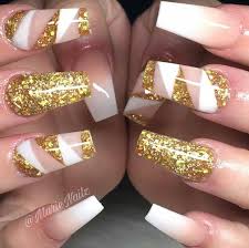 Purple and white flowers acrylic nails #purple #white #acrylic #nails. Cute Acrylic Nails White And Gold Nail And Manicure Trends