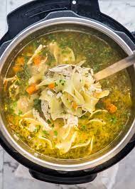 Pressure cook the soup for 4 minutes: Instant Pot Chicken Noodle Soup Jo Cooks